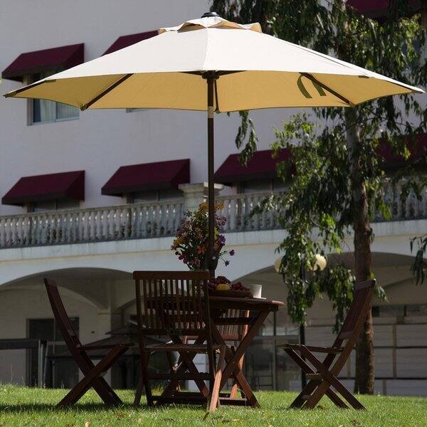 Shop Aillik 11 Foot Octagon Patio Umbrella With Adjustable Tilt Aluminum Frame By Havenside Home Base Not Included On Sale Overstock 12494395