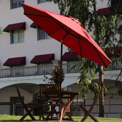 Buy Size 11 Ft Red Manual Tilt Patio Umbrellas Online At Overstock Our Best Patio Umbrellas Shades Deals