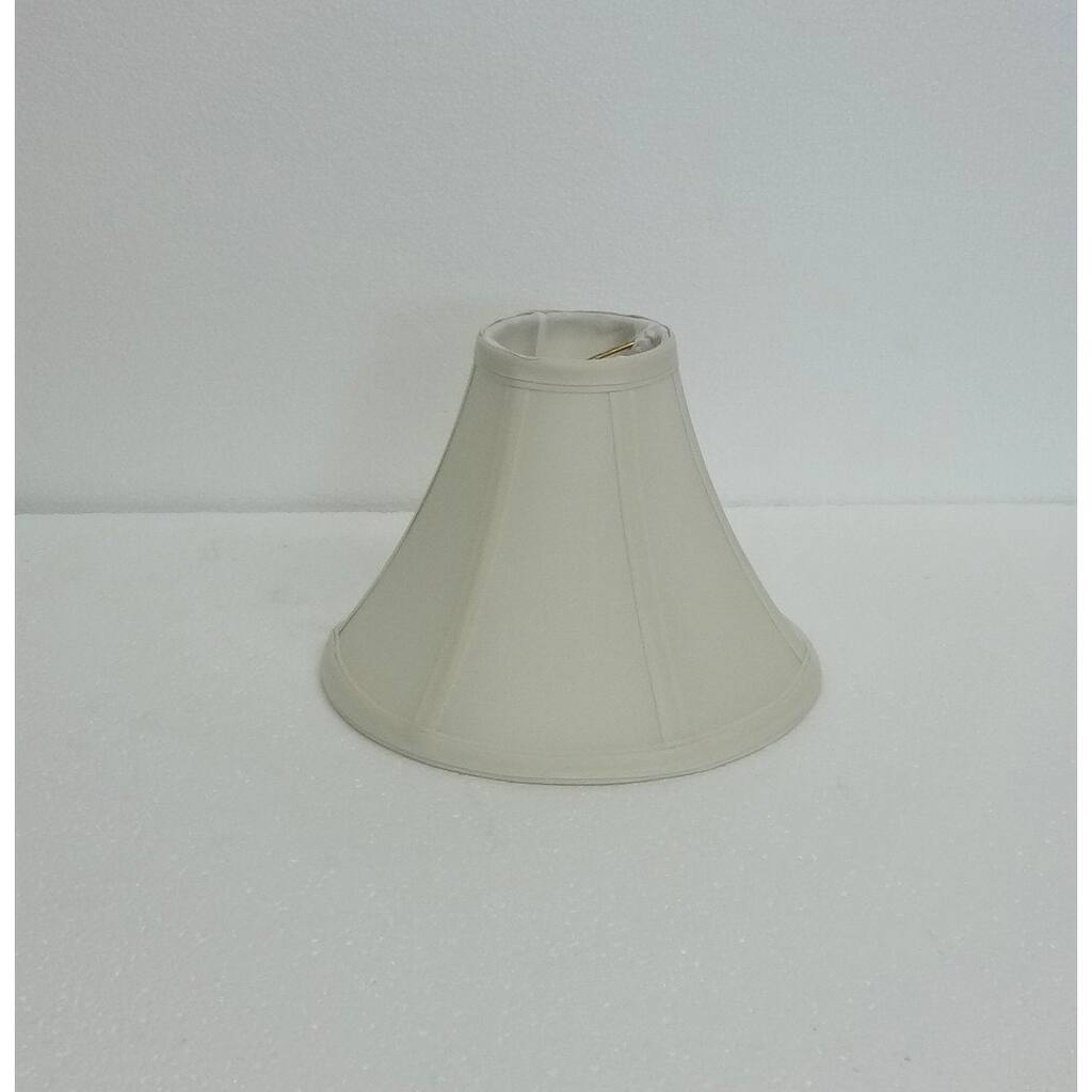 Round Light Beige Clip-style Silk Lamp Shade