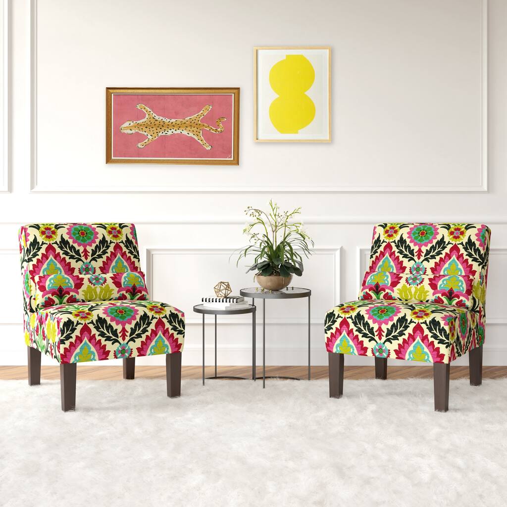 Skyline Furniture Santa Maria Desert Flower Armless Slipper Chair - N/A