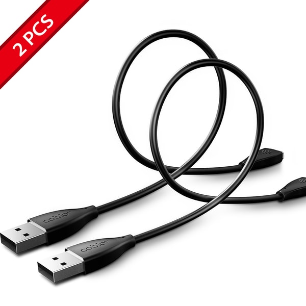 Replacement USB Charger Charging Cable for Fitbit Charge Band Wristband Wireless Activity Bracelet Sport Armband (Pack of 2)