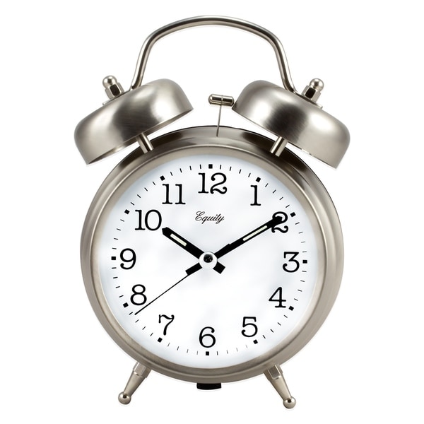 Equity by La Crosse 13017 Analog Twin Bell Quartz Alarm Clock
