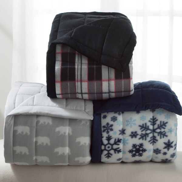 Winter Nights Microfleece Reversible Blankets