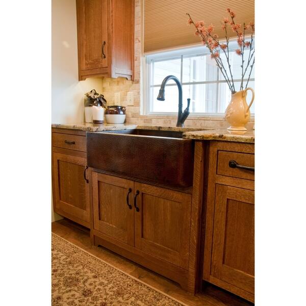 Shop Novatto Farmhouse Antique Copper Kitchen Sink Overstock 12495480