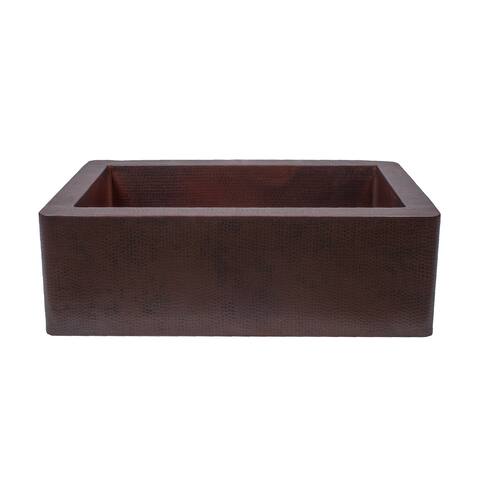 Novatto Farmhouse Antique Copper Kitchen Sink