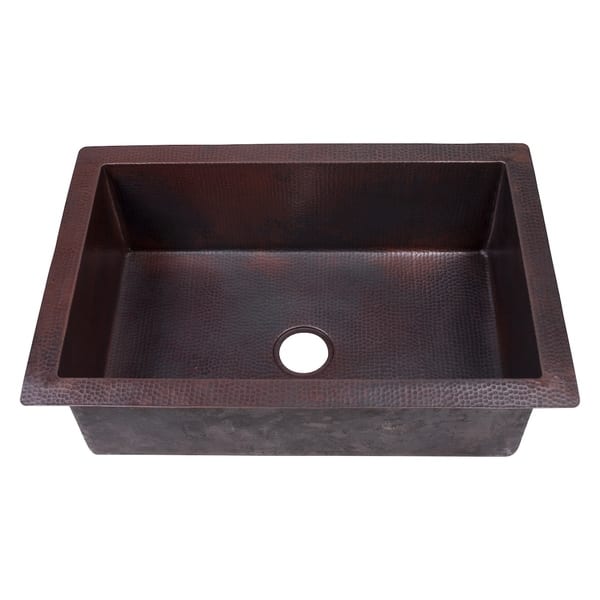 slide 2 of 4, Novatto Guadalajara Copper Antique-style Kitchen Sink