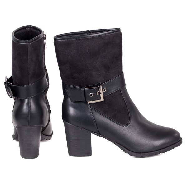 black above the ankle boots