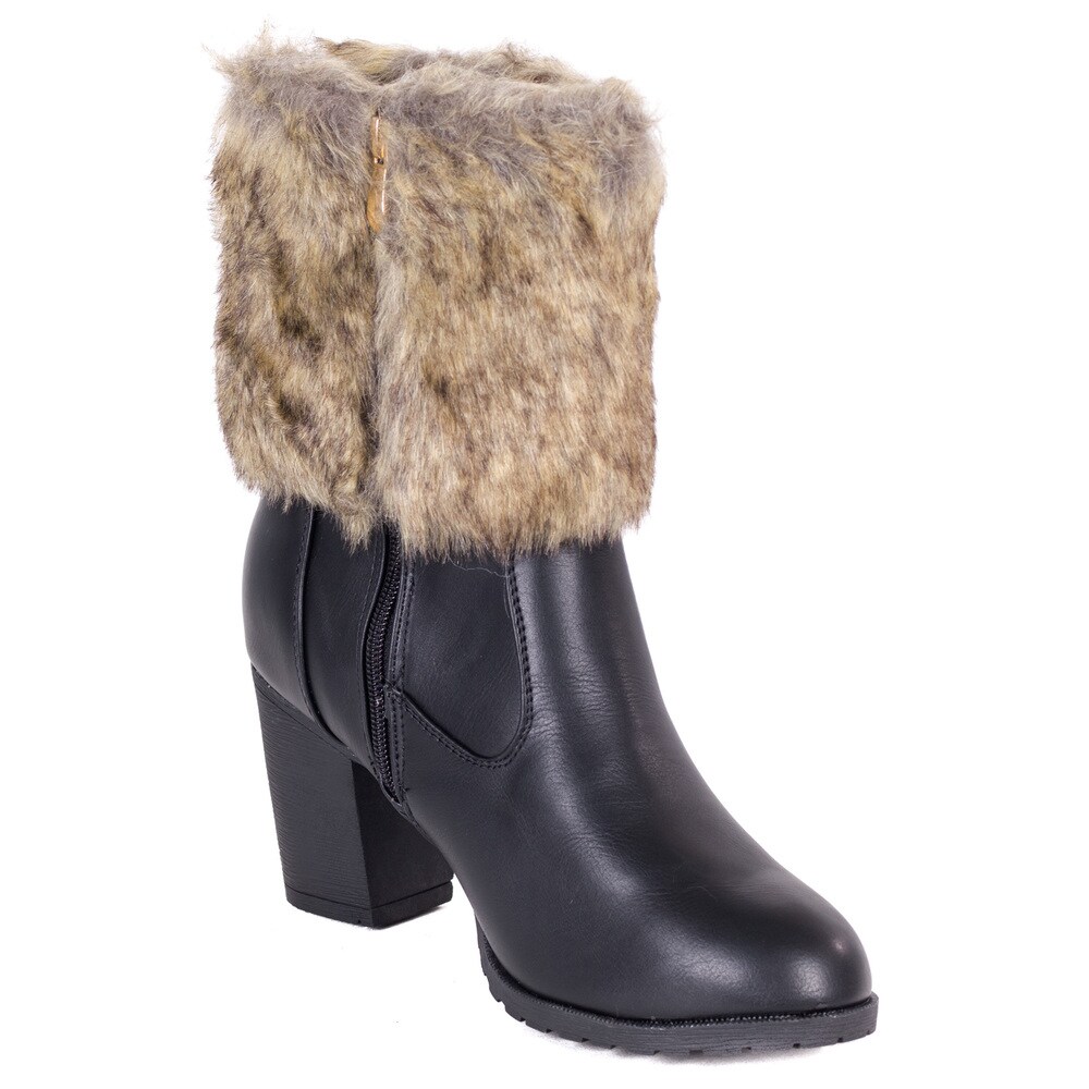 womens faux fur boots