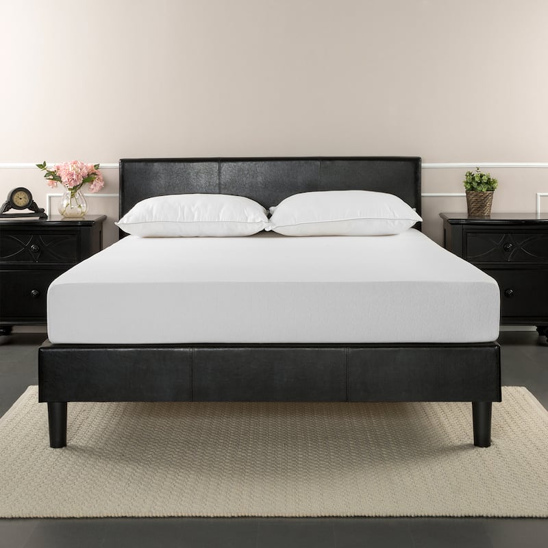 Priage by Zinus Faux Leather Upholstered King-size Platform Bed
