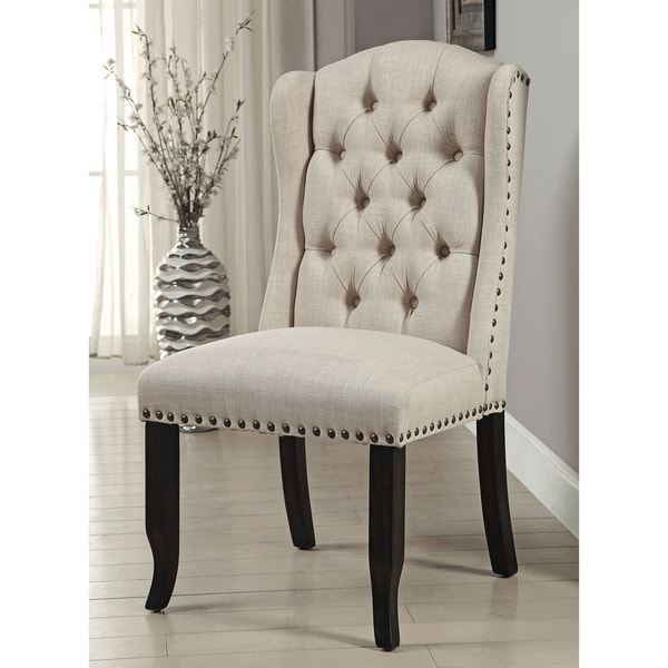 Furniture of America Telara Contemporary Tufted Wingback Dining Chair Set of 2 633e9591 62be 41d5 8308 9f30c2e3f9f7_600