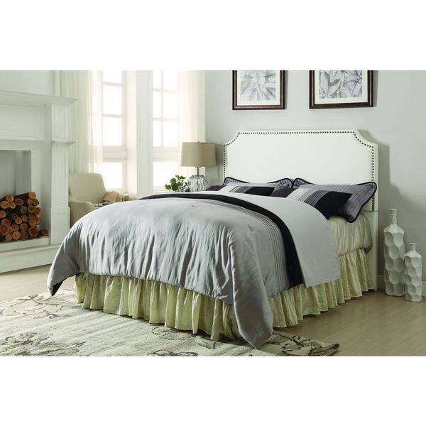 Coaster Company White Fauxleather Headboard 12496175