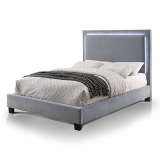 Berger LED Light Grey Platform Bed