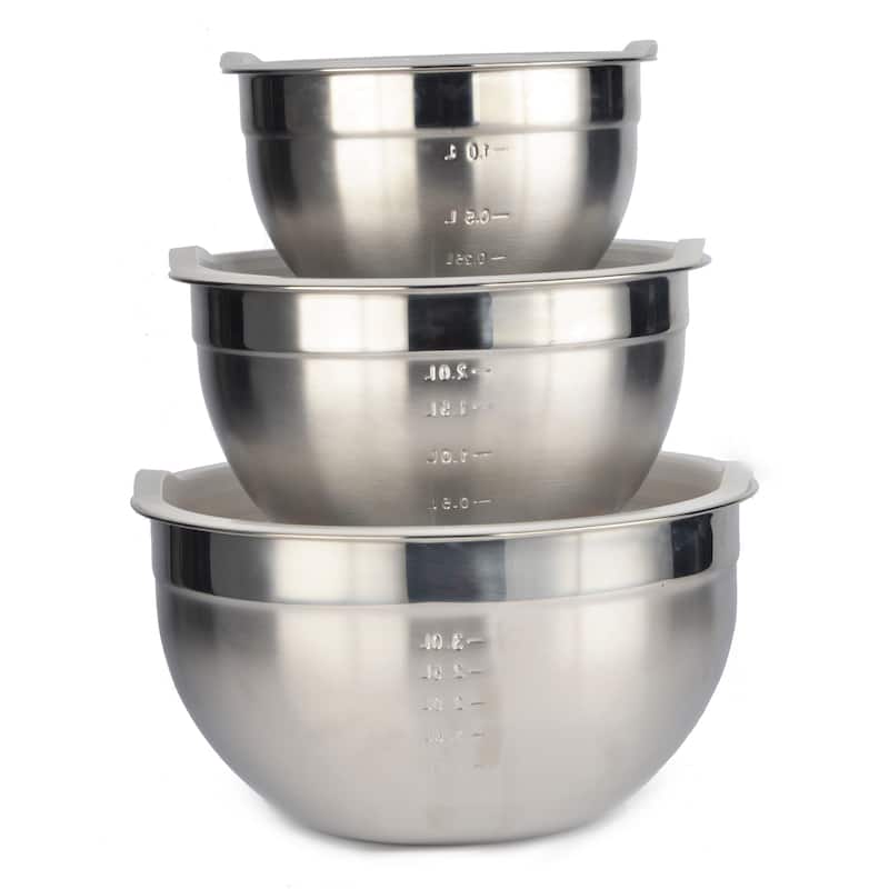 Prime Cook Stainless Steel 6-piece Mixing Bowl Set - Silver
