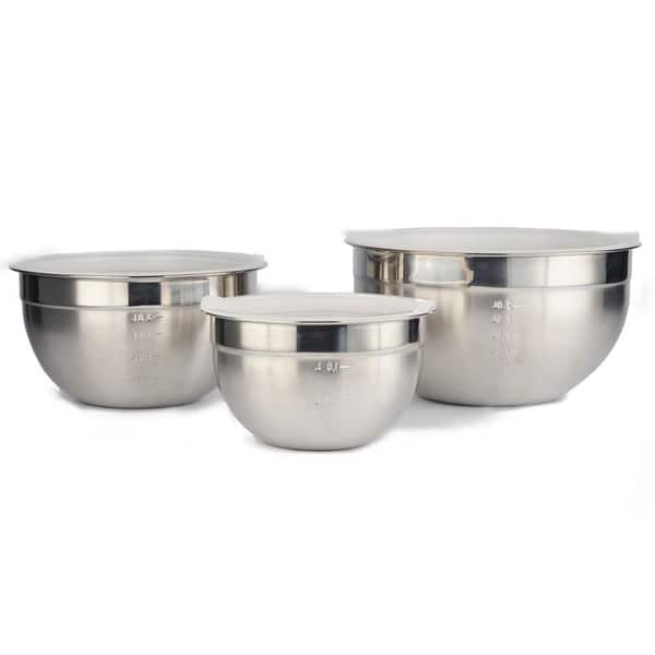 COOK WITH COLOR Stainless Steel Mixing Bowls - 6 Piece Stainless