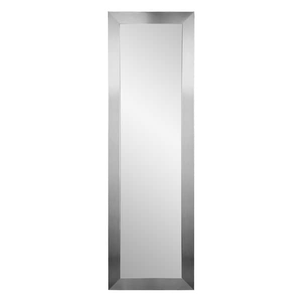 BrandtWorks Multi Size Modern Slim Silver Full length Floor Mirror