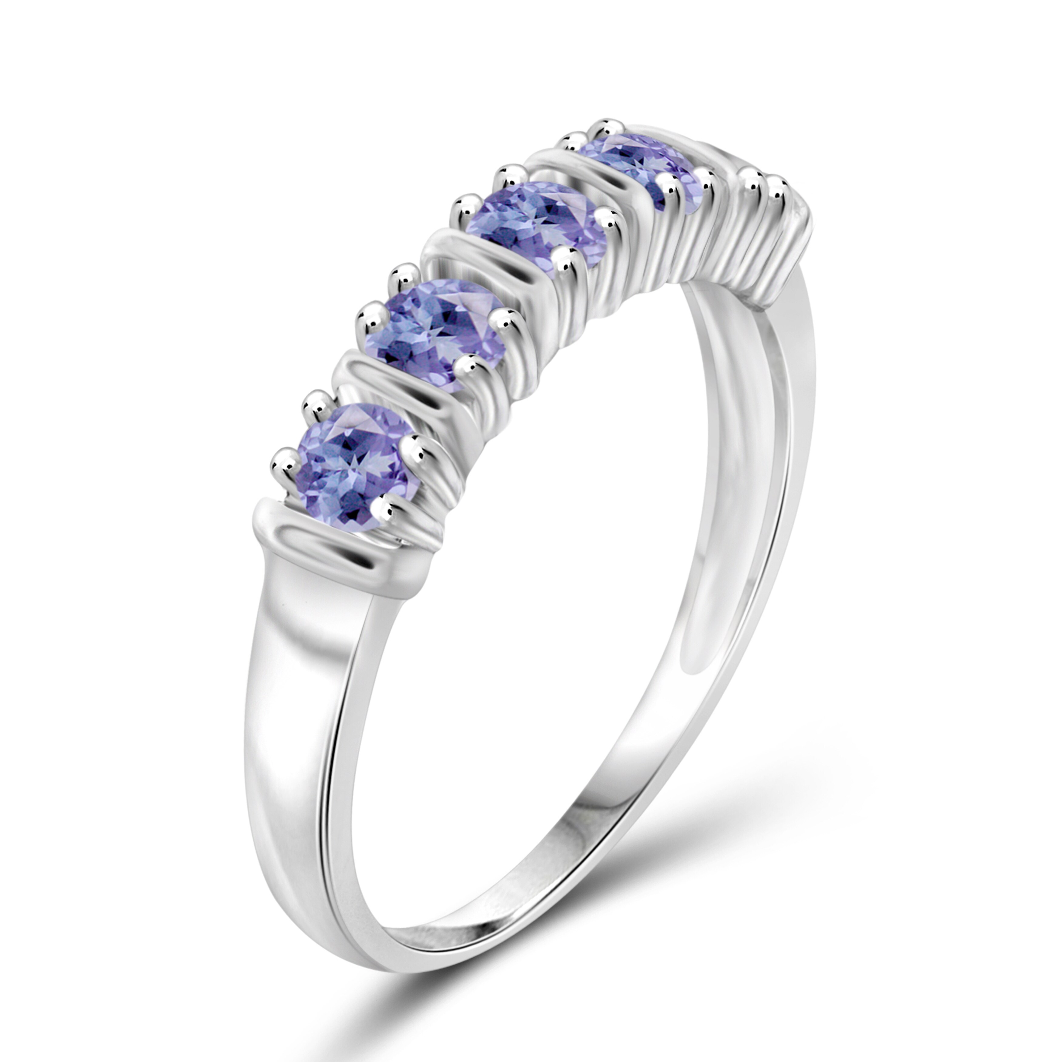 0.50 Carat Tanzanite Halo Ring Sterling Silver Sizes 5 to 9 0.50 Carat Tanzanite Halo Ring Sterling Silver Sizes 5 to 9