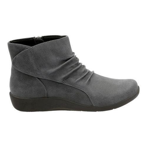 Clarks Sillian Chell Womens Grey Synthetic Nubuck Clarks Sillian Chell Womens Grey Synthetic Nubuck
