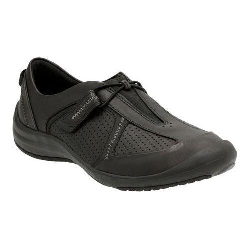 Clarks Asney Slip-on Shoe Black Leather 