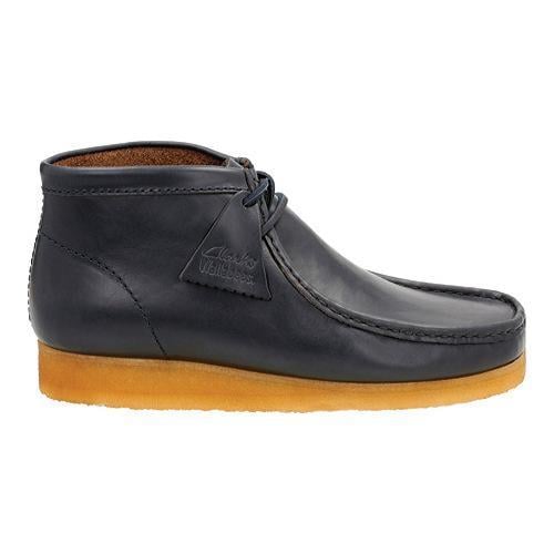 blue leather clarks wallabees