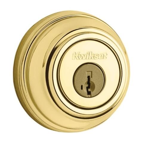 Kwikset Polished Brass Metal Deadbolt