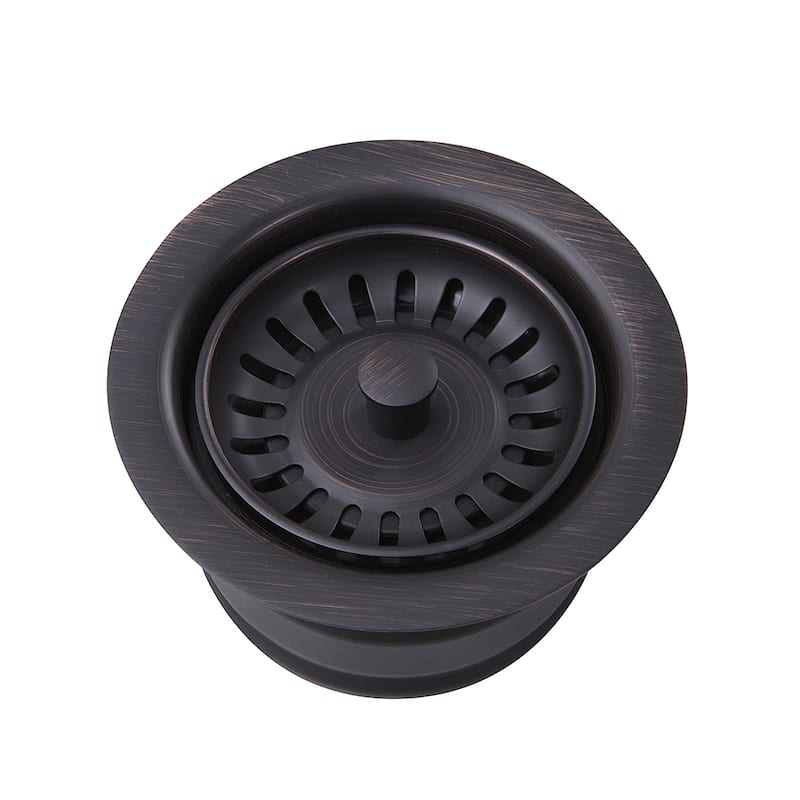 Highpoint Collection Decorative Farmhouse Fireclay Sink and Oil Rubbed Bronze Disposal Drain
