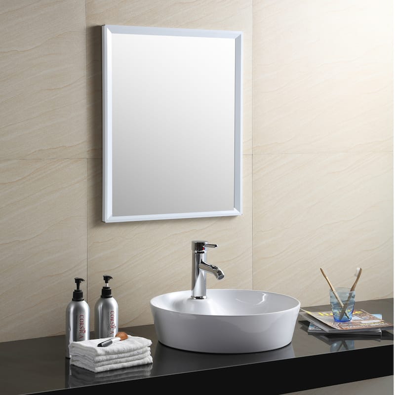 Fine Fixtures White Vitreous China Round Modern Vessel Bathroom Sink