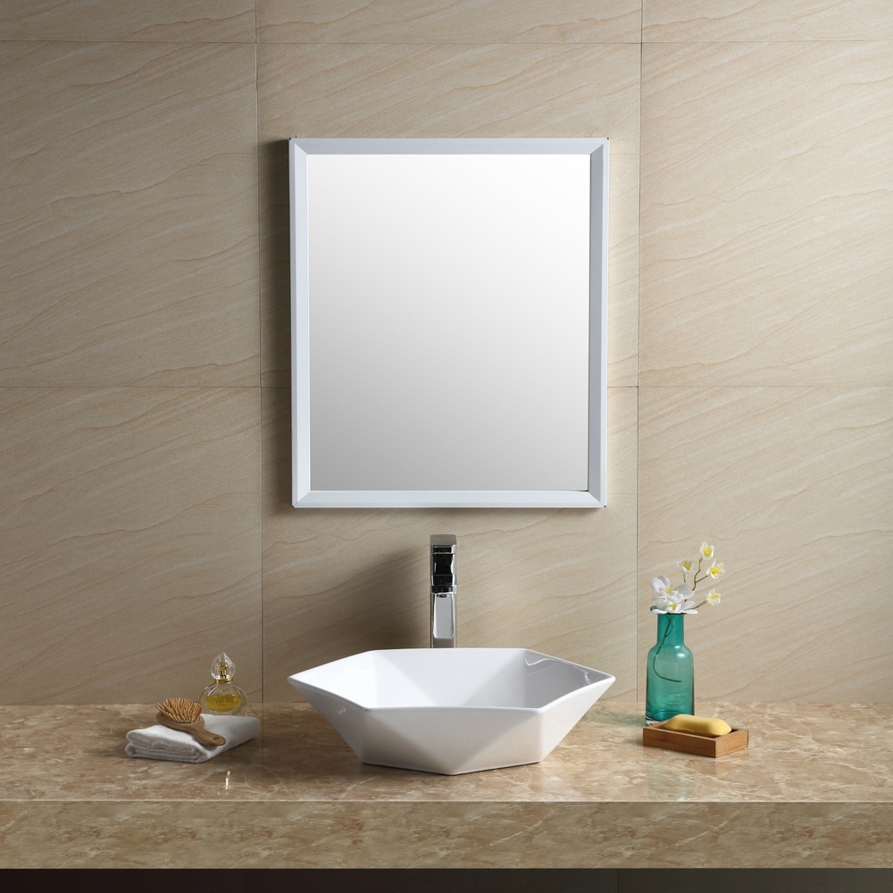 Fine Fixtures Modern Ceramic Oval Vessel Bathroom Sink with Overflow &  Reviews