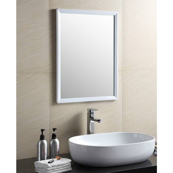 Fine Fixtures Modern White Vitreous China Oval Sharp Vessel Bathroom Sink
