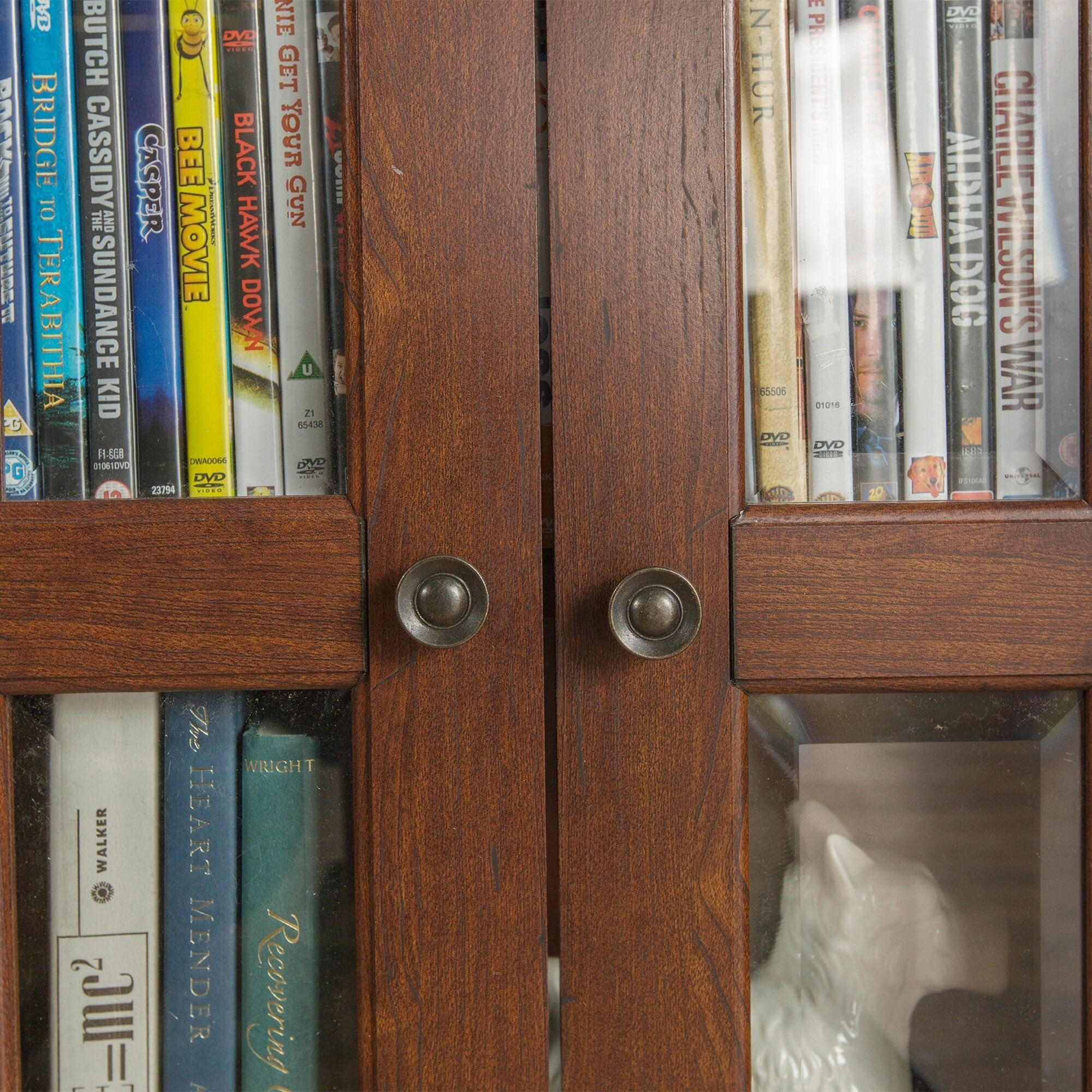 Shop 41 Tall Media Storage Cabinet Brown 18 X 8 X 41h On