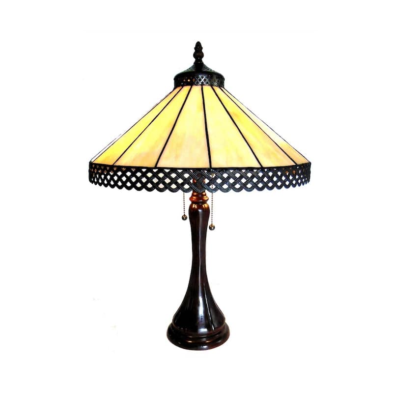 Tiffany Style Mission Design 2-light Antique Bronze Table Lamp