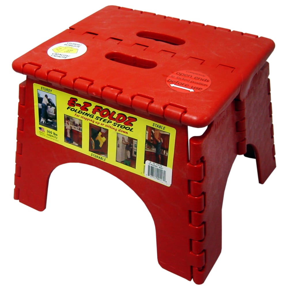 Red HOUSE 2 HOME 12.5 Folding Step Stool