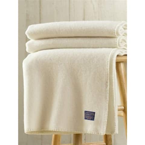 Pendleton Eco-Wise Wool Solid Off White Blanket