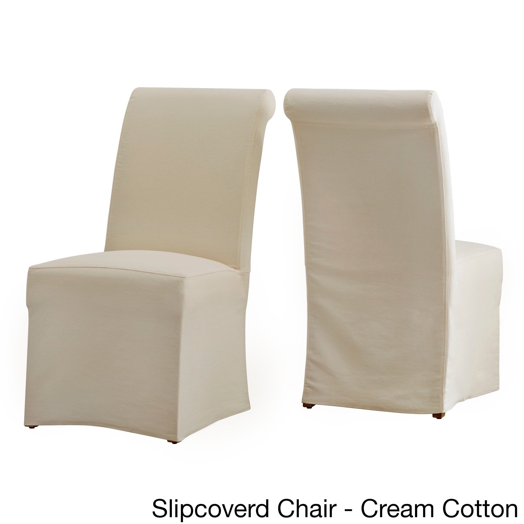 Potomac Slipcovered Rolled Back Parsons Chairs Set Of 2 By Inspire Q Artisan On Sale Overstock 12501686