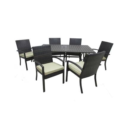 Chelsea Patio 7-piece Wicker Dining Collection