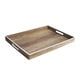 Accents by Jay White and Black Polypropylene Poplar-finish Tray with Rim - Thumbnail 0