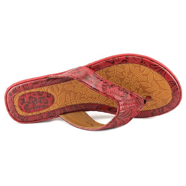 boc red sandals