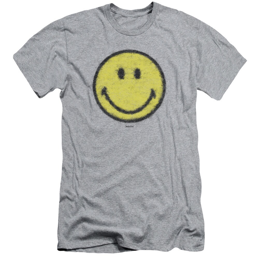 Shop Smiley World Paper Jam Short Sleeve Adult T Shirt 30 1 In Heather Overstock