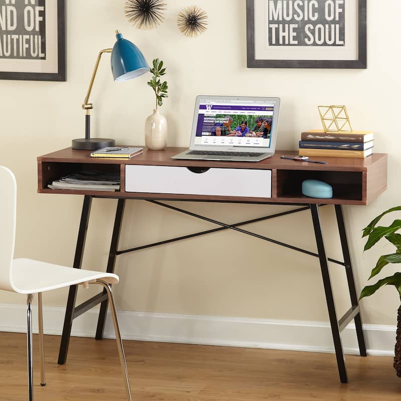 Simple Living Mid-century Edison Desk - Espresso