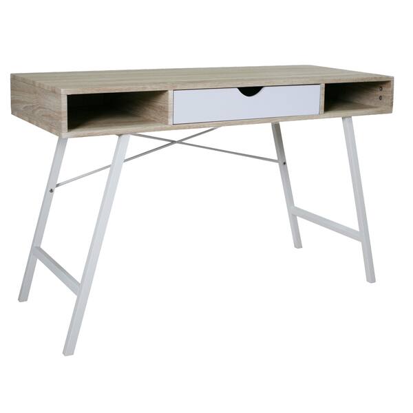 slide 2 of 4, Simple Living Mid-century Edison Desk Natural