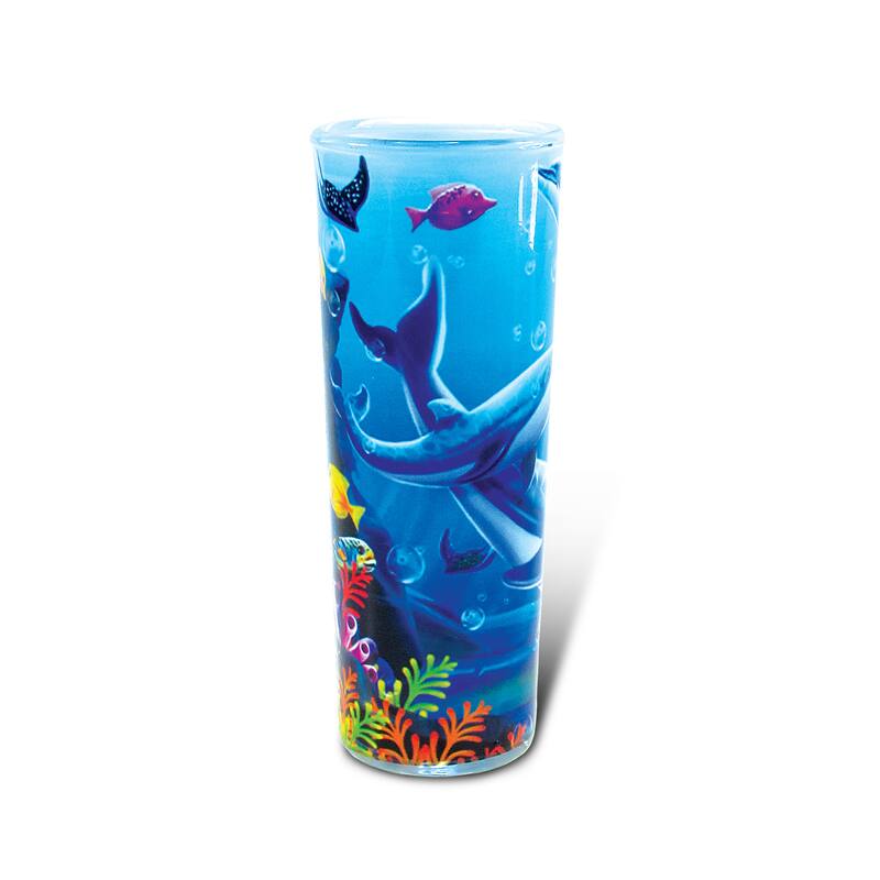 Puzzled Full Shooter Dolphin Shot Glass