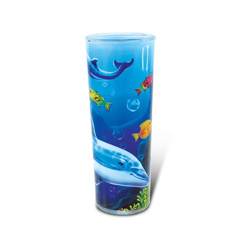 Puzzled Full Shooter Dolphin Shot Glass