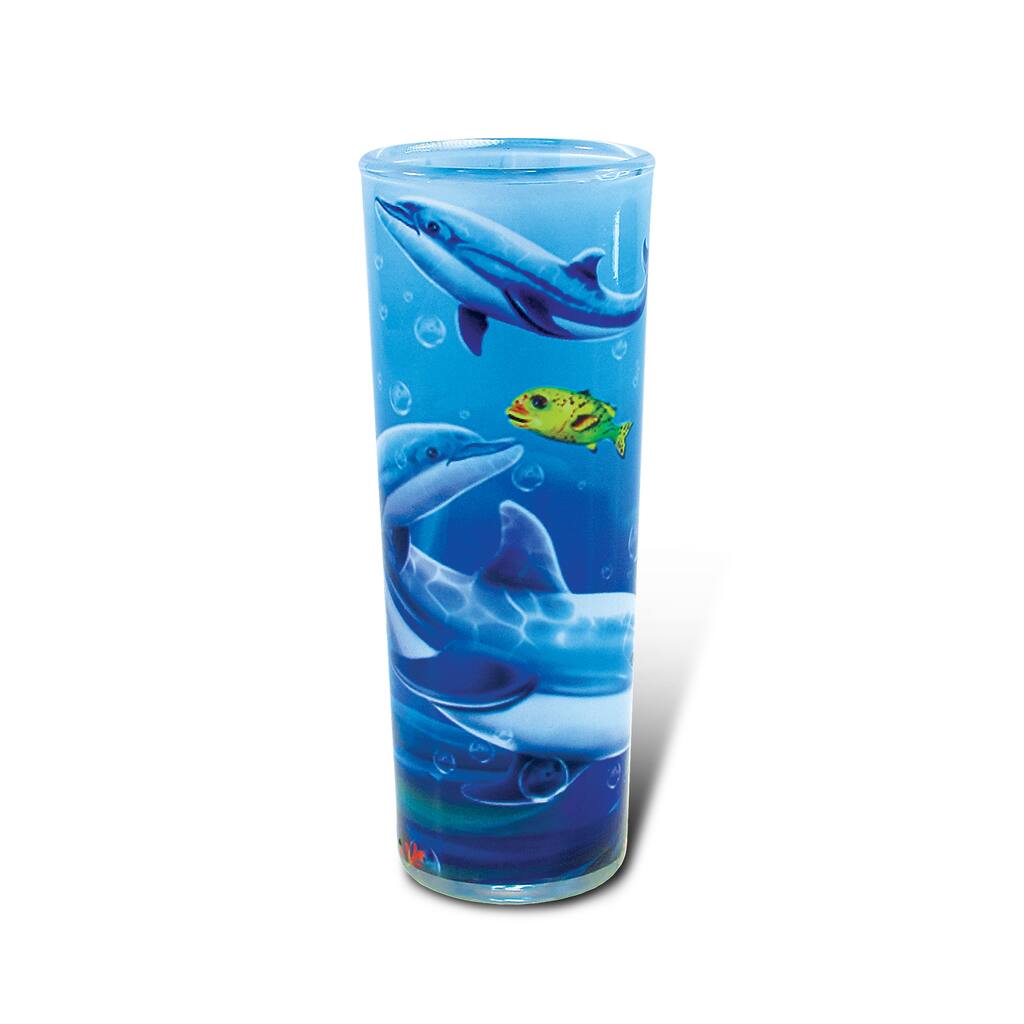 Puzzled Full Shooter Dolphin Shot Glass