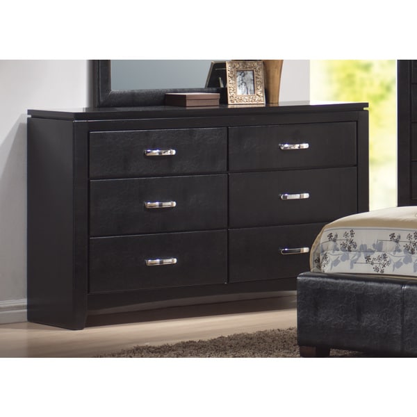 Coaster Company Furniture Dylan Faux Leather 6 Drawers Dresser Coaster Company Furniture Dylan Faux Leather 6 Drawers Dresser Black