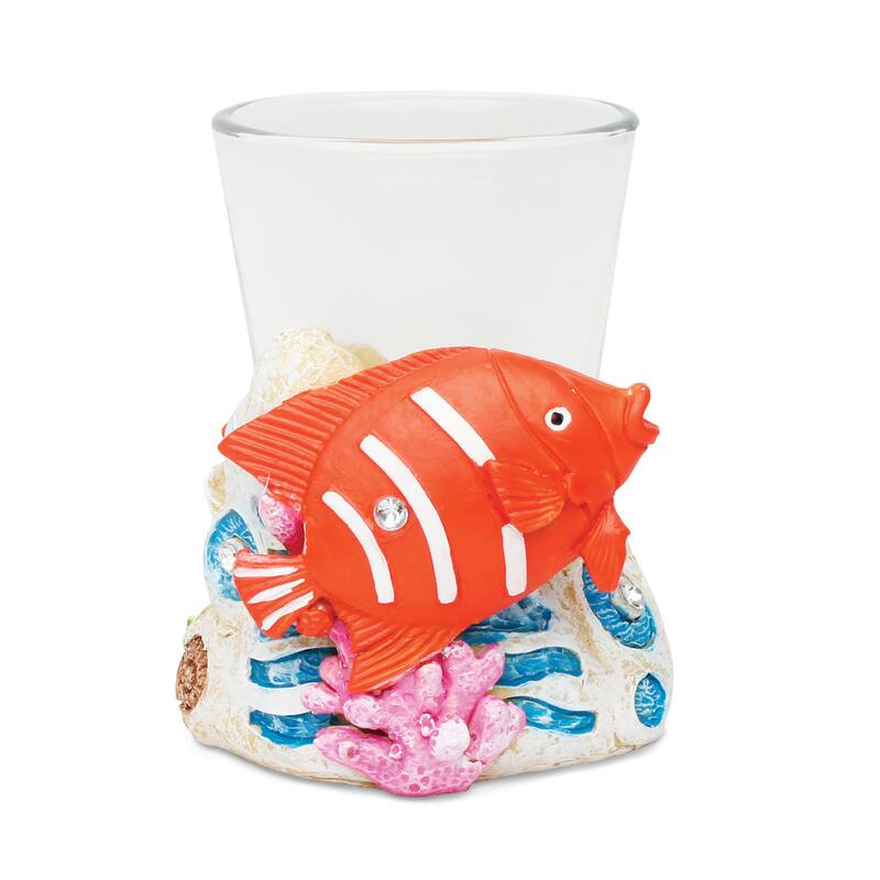Puzzled Stone Fish Shot Glass