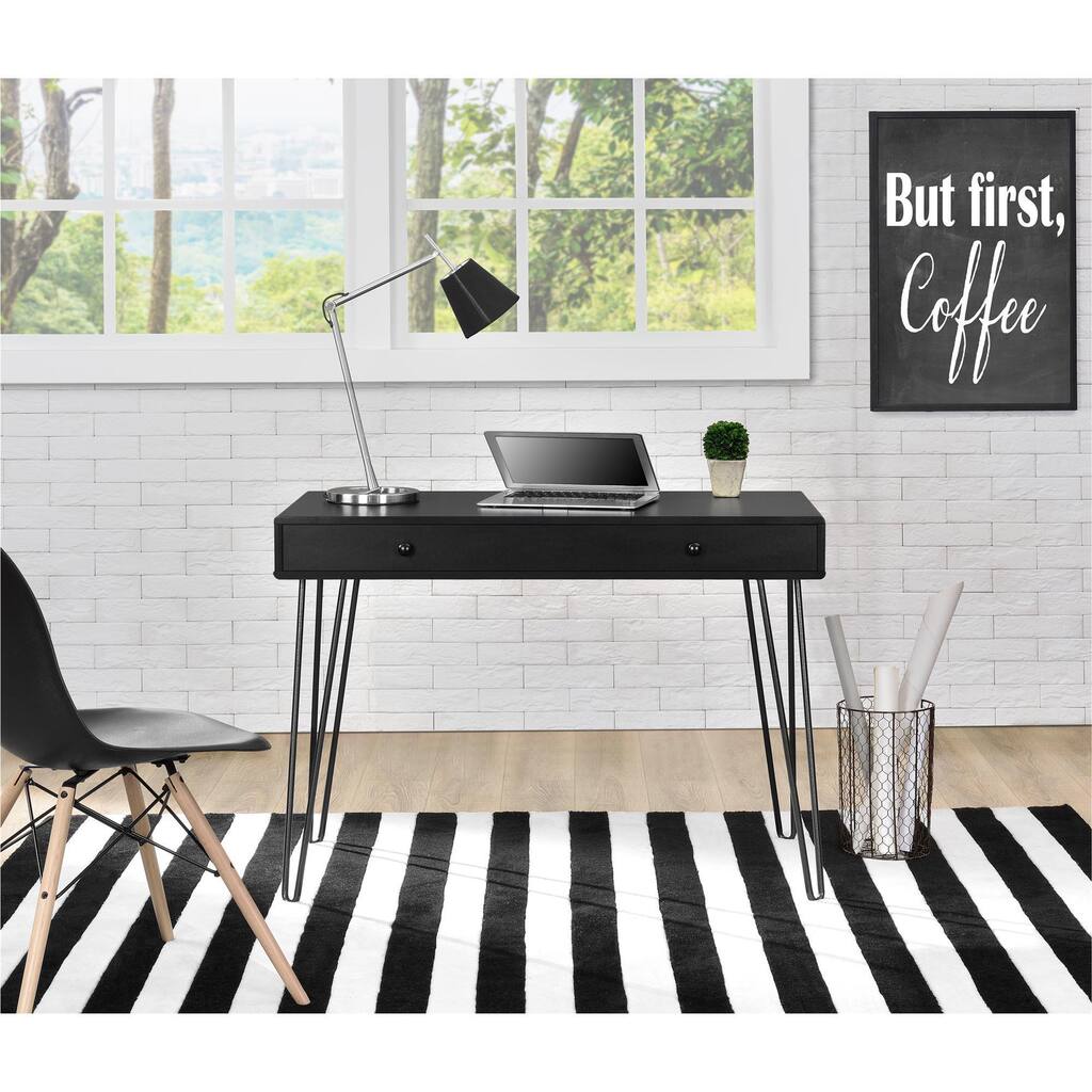 Ameriwood Home Owen Black Retro Student Desk