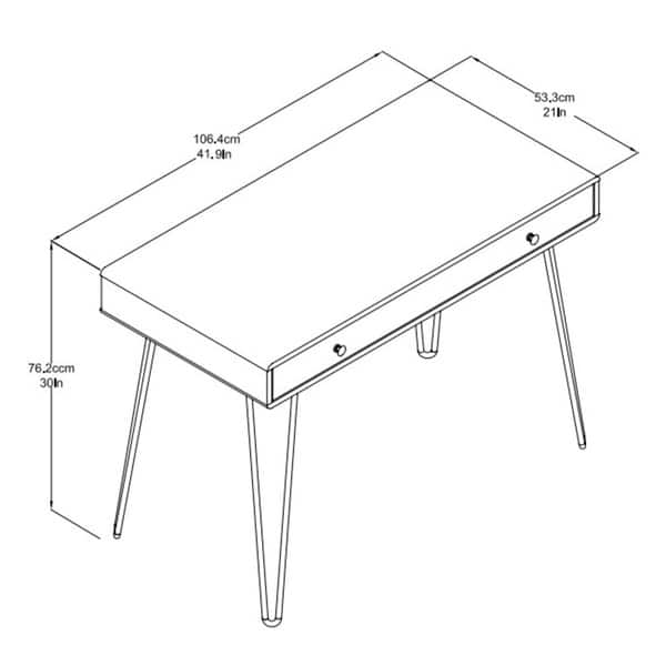 Shop Ameriwood Home Owen Red Retro Student Desk Free Shipping