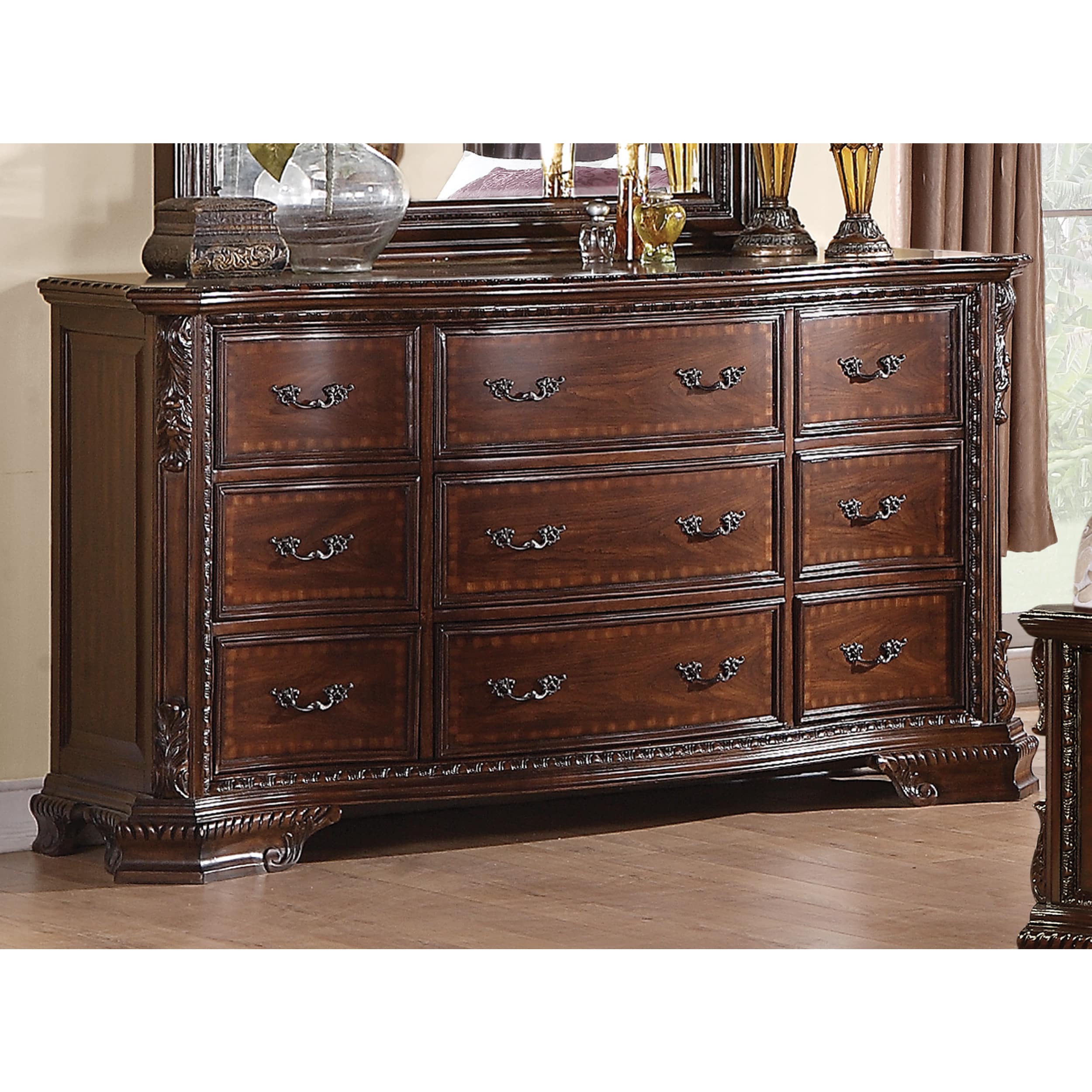 Shop Coaster Company Maddison Brown Cherry 9 Drawer Dresser Free