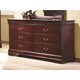 preview thumbnail 1 of 3, 6-Drawer Dresser Red Brown