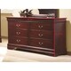preview thumbnail 5 of 3, 6-Drawer Dresser Red Brown
