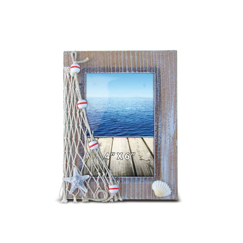 Nautical Decor - Brown Frame 4inchX6inch - Home and Nautical Décor
